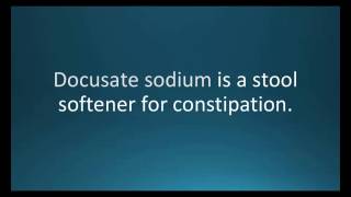 How to pronounce docusate sodium Colace Memorizing Pharmacology Flashcard [upl. by Seth]