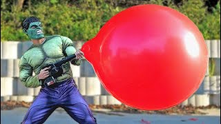 Hulk Popping Giant Balloons [upl. by Annaer]