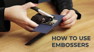 How to Use Embossers [upl. by Asirralc134]