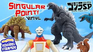 Godzilla Singular Point Bandai Vinyl Figures Review [upl. by Kimberlee]