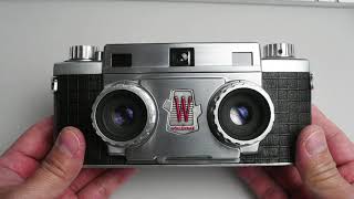 Wollensak Stereo 10 35mm film 3D camera [upl. by Dodie311]