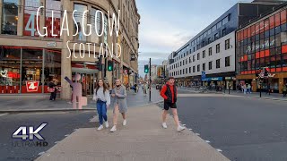 Glasgow Scotland UK  Walking City Tour 4K [upl. by Alenson997]