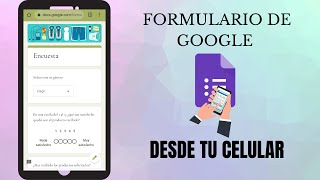 Cómo hacer un formulario de Google desde celular [upl. by Amabel138]