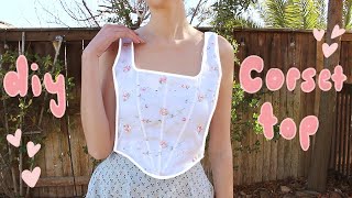 DIY Trendy Corset Top  Pattern Available  Easy Tutorial 🧚FairyCore Vibes🧚 [upl. by Airan830]