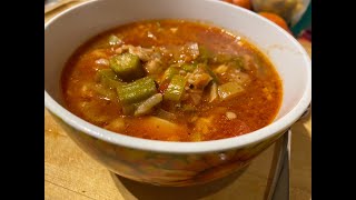 Chicken Okra GumboStew [upl. by Ahsemrak]