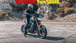 YAMAHA FZ09 AKRAPOVIC Exhaust PURE SOUND [upl. by Naletak]