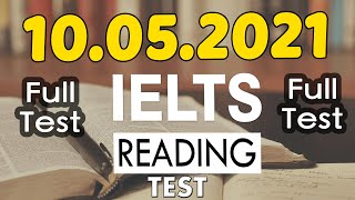 IELTS READING FULL PRACTICE TEST WITH ANSWERS 2021  10052021 [upl. by Martineau]