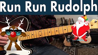 How To Play Run Run Rudolph On Guitar  Chuck Berry Guitar Lesson  Tutorial  TABS [upl. by Dorice]