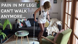 Onelegged amputee on crutches slow  mo [upl. by Enywad716]