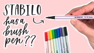 STABILO BRUSH PENS Are they worth the cost for hand lettering beginners [upl. by Fanny]