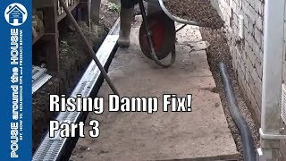 How to fix rising damp amp penetrating damp  PART 3 Channel drain  french drain installation [upl. by Kyred472]