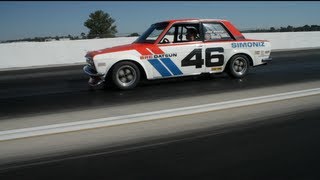 Vintage Datsun BRE 510 Race Car Driven [upl. by Lonyer]