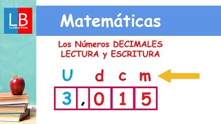 Los Números DECIMALES LECTURA y ESCRITURA ✔👩‍🏫 PRIMARIA [upl. by Xuerd]