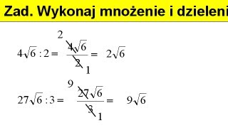 Działania na pierwiastkach  Pierwiastki  Matfiz24pl [upl. by Harhay]