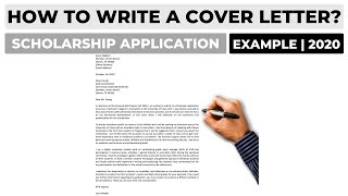 How To Write a Cover Letter For a Scholarship Application  Example [upl. by Eelydnarb]