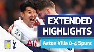 Sonny masterclass  Aston Villa 04 Tottenham  EXTENDED HIGHLIGHTS [upl. by Nadabb]