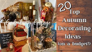 20 TOP AUTUMN DECORATING IDEAS ON A BUDGETFALL HOME TOUR [upl. by Martz127]