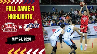 BRGY GINEBRA SAN MIGUEL vs MERALCO BOLTS  MAY 24 2024  FULL GAME 4 HIGHLIGHTS [upl. by Donelle]