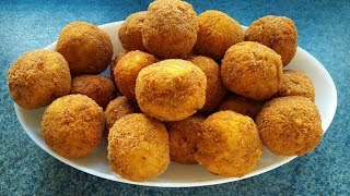 Çıtır Çıtır Patates Topları Tarifi  Potato Balls Recipe  Bizim Terek Yemek Tarifleri [upl. by Sidoney]