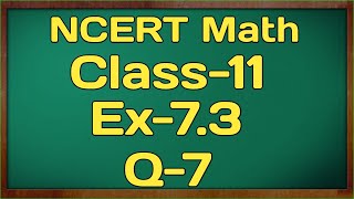 Class11 Ex73Q7  Permutations and Combinations  NCERT Math [upl. by Ready]