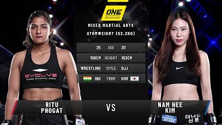 Ritu Phogat vs Nam Hee Kim  Full Fight Replay [upl. by Salokcin]