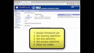 WeBWorK Assigning homework sets [upl. by Grane]