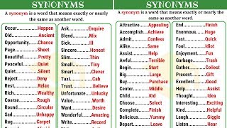 Alternative Synonyms and Antonyms [upl. by Gibe]