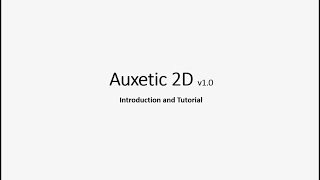 Auxetic 2D A plugin for Automatic Modeling of Auxetic Structures [upl. by Anawal]