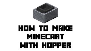 Minecraft Survival How to Make Minecart with Hopper [upl. by Cherlyn814]