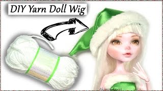 DIY Yarn Doll Wig Tutorial  How to make a doll wig [upl. by Nicola]