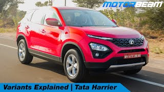 2020 Tata Harrier Variants amp Features Explained  MotorBeam [upl. by Alehcim]