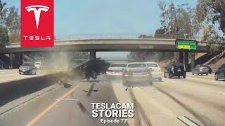 TESLA AUTOPILOT VS IDIOTS IN CARS  15 CRASHES FAILS amp SAVES  TESLACAM STORIES 72 [upl. by Nacul517]