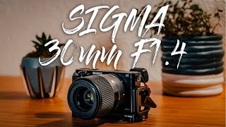 Sigma 30mm 14 Review Sony E mount  The Highest Rated APSC lens EVER [upl. by Wolfie]