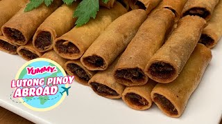 Easy Lumpia Recipe  Lutong Pinoy Abroad  Yummy PH [upl. by Palocz]