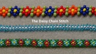 Beaded Daisy Chain Stitch Tutorial [upl. by Mosenthal]