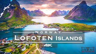 Lofoten Islands Norway 🇳🇴  by drone 4K [upl. by Warila]