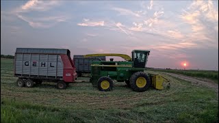 Chopping Triticale With A John Deere 6950 [upl. by Asyla658]