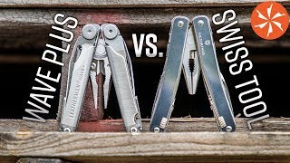 Multitool Match  Leatherman Wave VS Victorinox SwissTool Spirit  KnifeCentercom [upl. by Ahsiuq81]