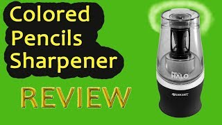 Westcott iPoint Halo Colored Pencil Electric Pencil Sharpener Review [upl. by Airaet470]