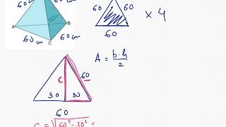 GEOMETRÍA AREA TETRAEDRO [upl. by Rabaj]