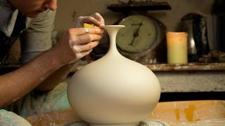 Throwing a Round Bellied Vase with Flared Top  Matt Horne Pottery [upl. by Fosdick]