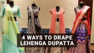 4 Ways to Wear Dupatta with Lehenga Choli for Wedding  How to [upl. by Saba999]