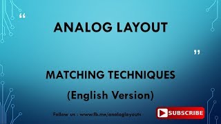 MATCHING TECHNIQUES  English Version [upl. by Akehsay]