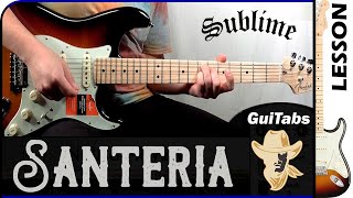 How to play SANTERIA 🤠  Sublime  GUITAR Lesson 🎸  GuiTabs 183 [upl. by Nuavahs]