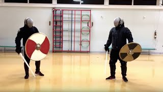 Sword and Shield sparring Nick vs Mike [upl. by Nohj958]