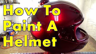 How To Paint A Helmet Step By Step  ALLKANDY WET WET PLUS  Merlot Red Kandy Painted Helmet [upl. by Oigufer]