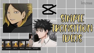 6 simple transition ideas シ︎capcut edit [upl. by Shelden]