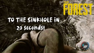 Get in to the Sinkhole in 20 seconds  The Forest [upl. by Alleen]