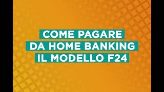 Pagamento modello F24 da Home Banking [upl. by Ojillek750]