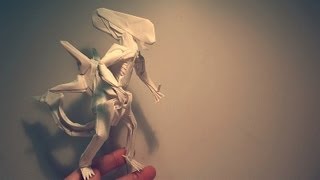 How to fold Origami Alien 摺紙異形教學 Kade Chan [upl. by Busey]